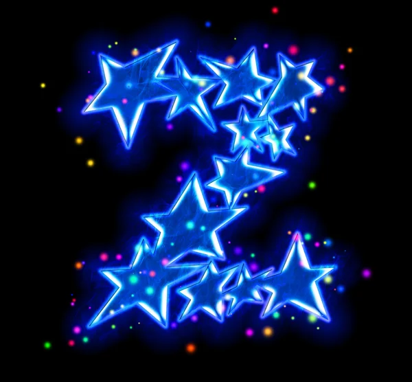 Алфавит рождественской звезды - буква Z — стоковое фото