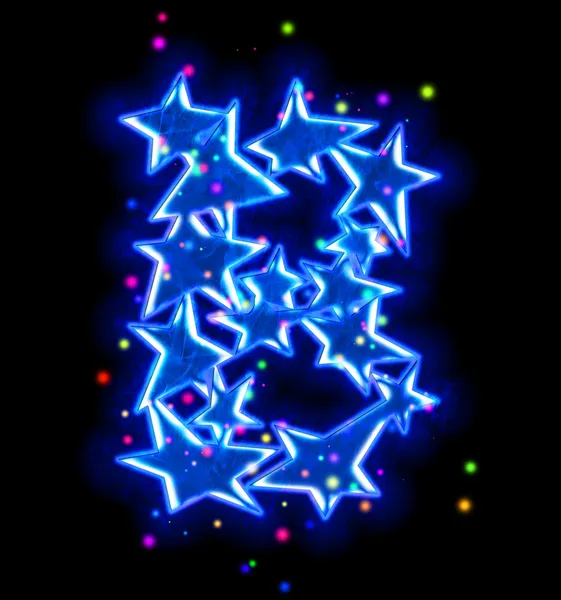 Алфавит рождественской звезды - буква B — стоковое фото