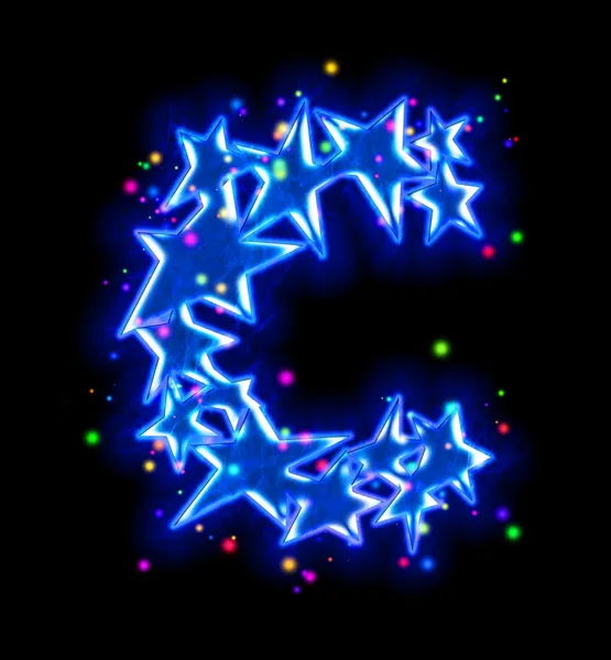 Alfabeto estrella de Navidad - letra C — Foto de Stock