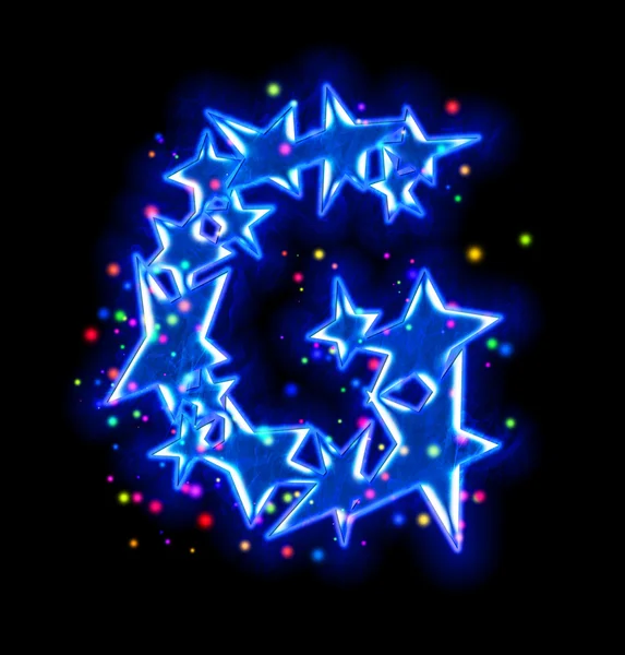 Christmas star alphabet - letter G — Stock Photo, Image