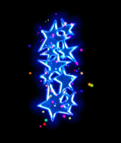 Алфавит рождественской звезды - буква I — стоковое фото
