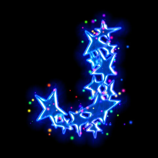 Alphabet étoile de Noël - lettre J — Photo