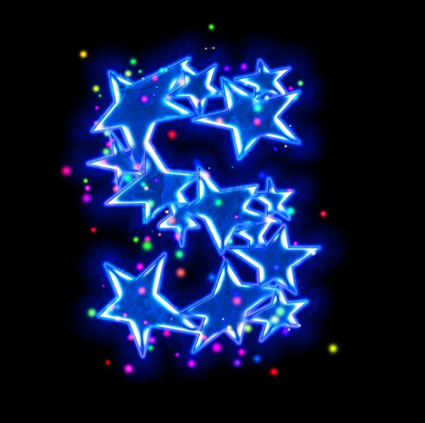Noel yıldızı alfabesi - s harfi — Stok fotoğraf