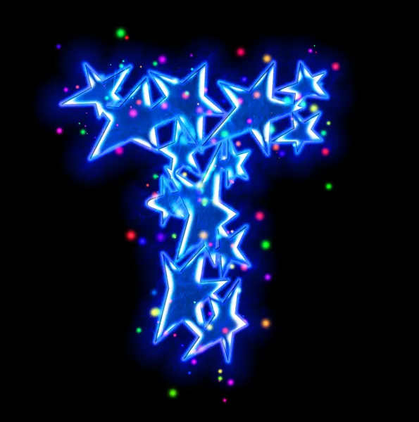 Alfabeto estrela de Natal - letra T — Fotografia de Stock