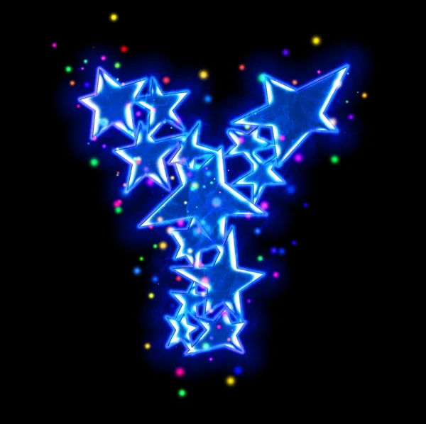 Alfabeto delle stelle di Natale - lettera Y — Foto Stock