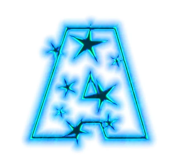 Christmas star font - letter A — Stock Photo, Image