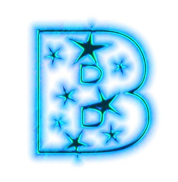 Noel yıldızı font - mektup b — Stok fotoğraf