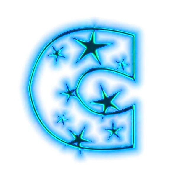 Carattere Christmas star - lettera C — Foto Stock