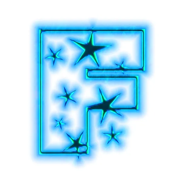 Christmas star font - letter F — Stock Photo, Image
