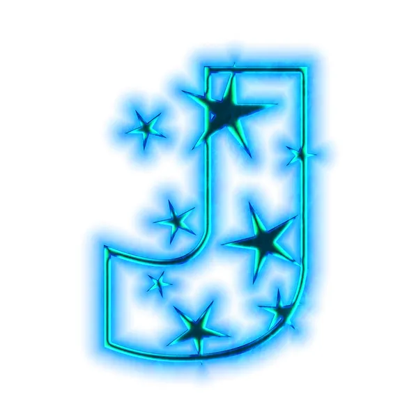 Χριστουγεννιάτικο αστέρι γραμματοσειρά - γράμμα j — Φωτογραφία Αρχείου