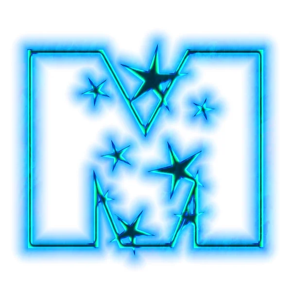Christmas star font - letter M — Stock Photo, Image