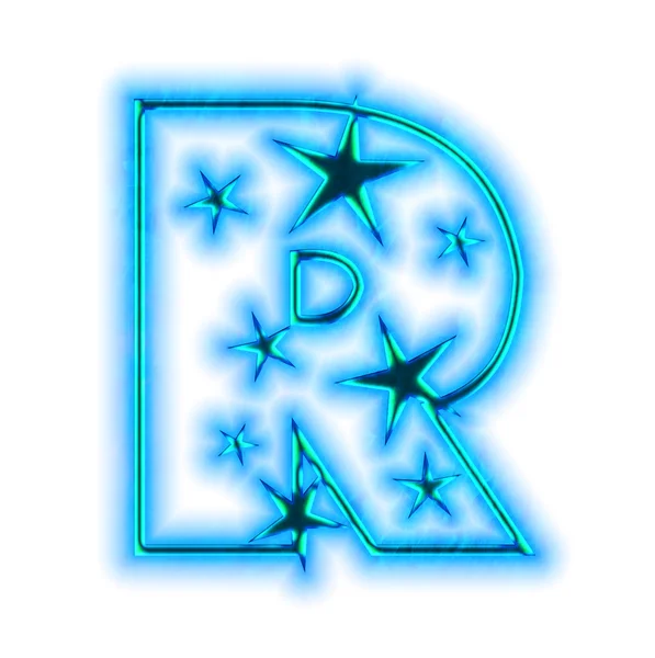 Christmas star font - letter R — Stock Photo, Image