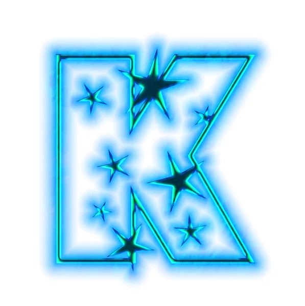 Noel yıldızı font - harf k — Stok fotoğraf