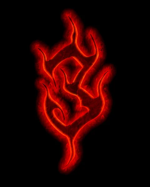 악마 화재 글꼴-3 번 — 스톡 사진
