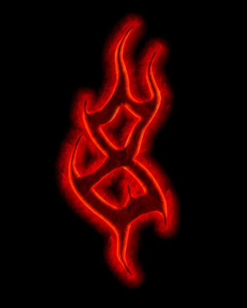 Devil fire font - number eight — Stock Photo, Image