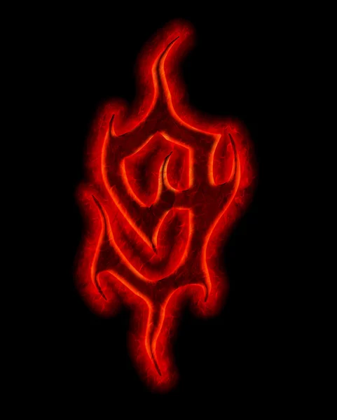 Diablo fuente de fuego - número nueve — Foto de Stock
