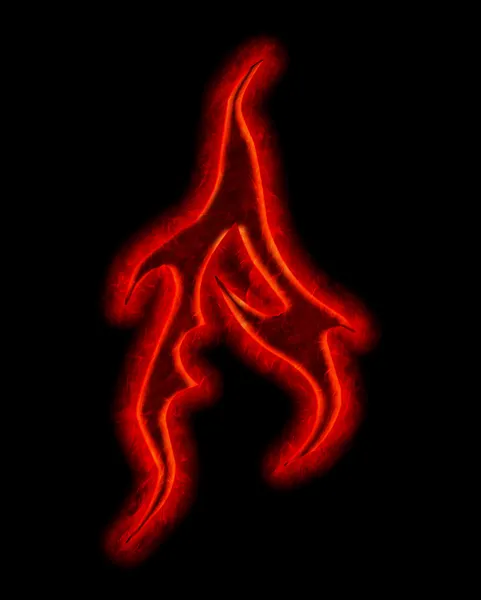 Devil fire fuente - letra A — Foto de Stock