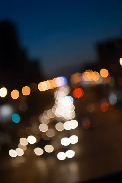 Tampilan kota abstrak malam hari — Stok Foto