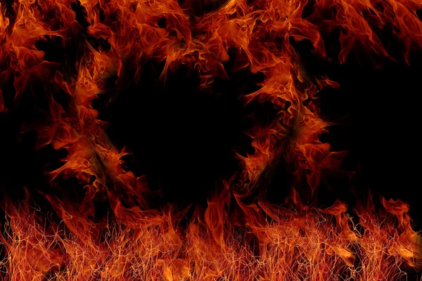 Stock image Heart made of fire