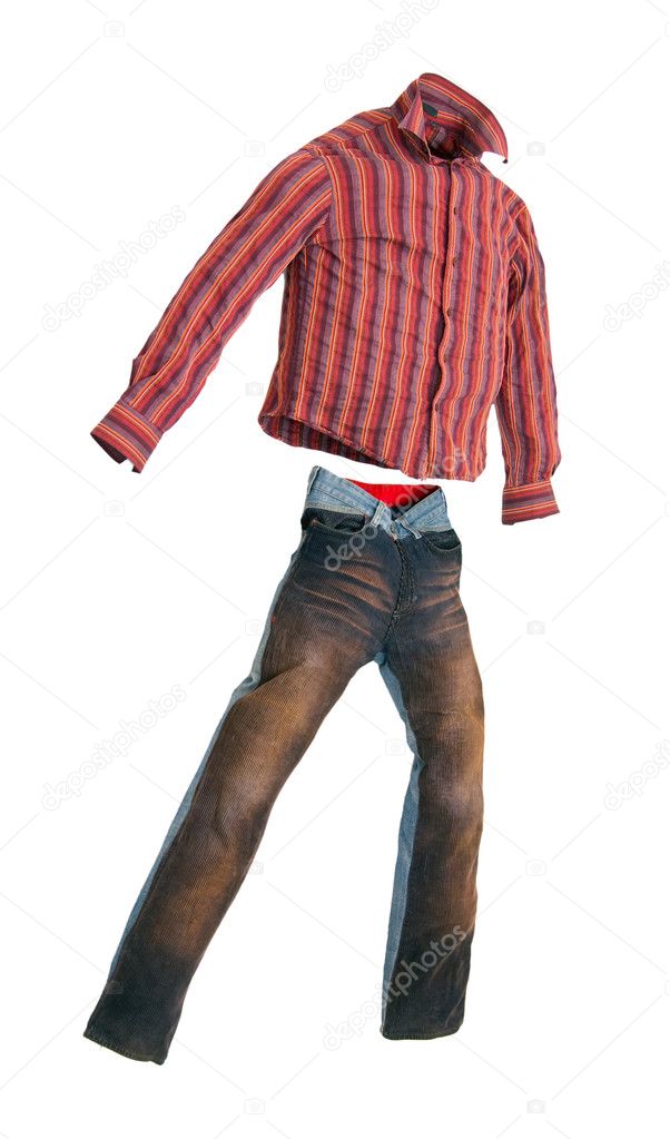 Invisible man in clothes isolated Stock Photo by ©silverkblack 1450303