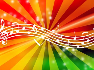 Flowing Music Notes clipart