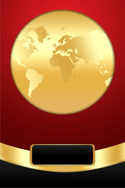 Golden Globe sur fond rouge — Photo