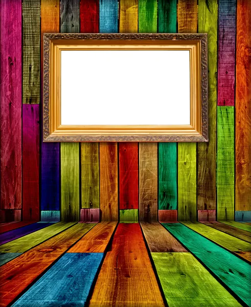 Blank Frame in Vintage Room — Stock Photo, Image
