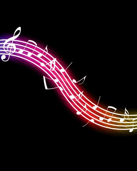 Glowing Music Notes — Zdjęcie stockowe