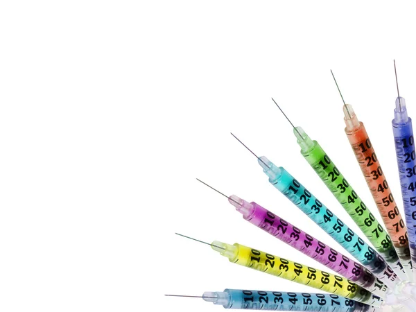 Multicolored Syringes — Stock Photo, Image