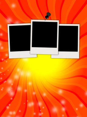 Blank Photos on Sunny Background clipart