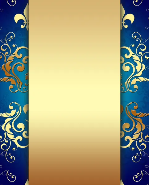 Elegant Golden Blue Background — стокове фото