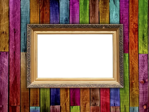 Vintage Frame on Wood Wall — Stock Photo, Image