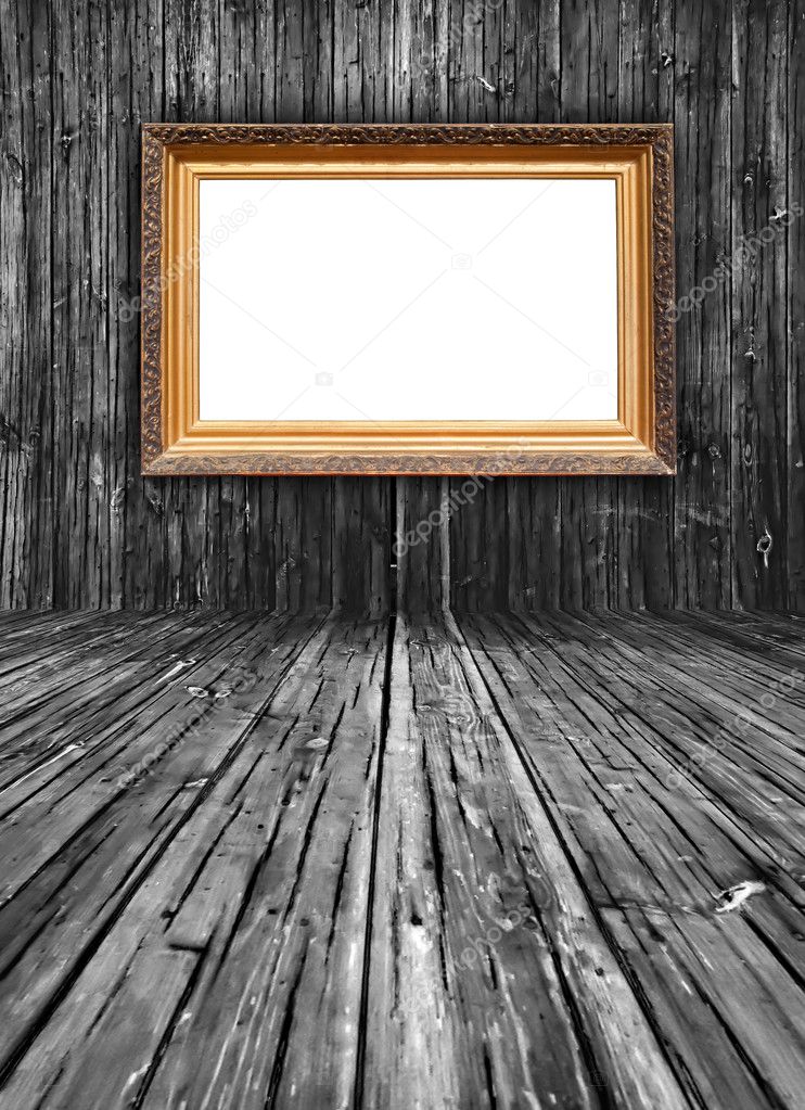 Vintage Frame in Wooden Room