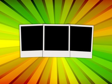 Blank Photos on Party Background clipart