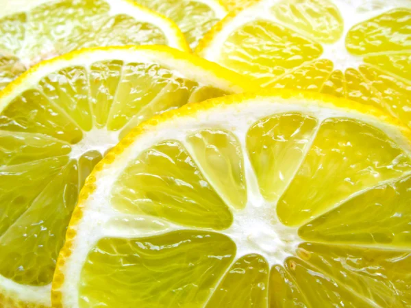 多汁的柠檬片 — 图库照片
