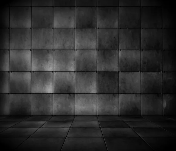 Mörkt klinkergolv rum — Stock fotografie