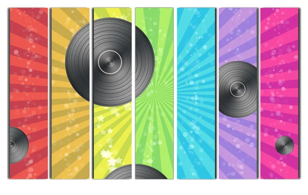 Rainbow vinyl rekord-bakgrunden — Stockfoto