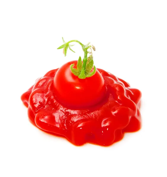 100% salsa de tomate —  Fotos de Stock