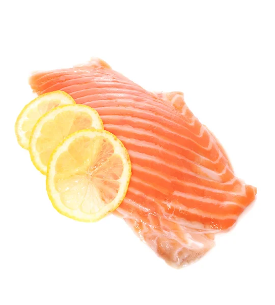 Salmon with Lemon Slices — Stock Photo, Image