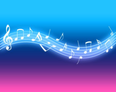 Glowing Music Notes clipart