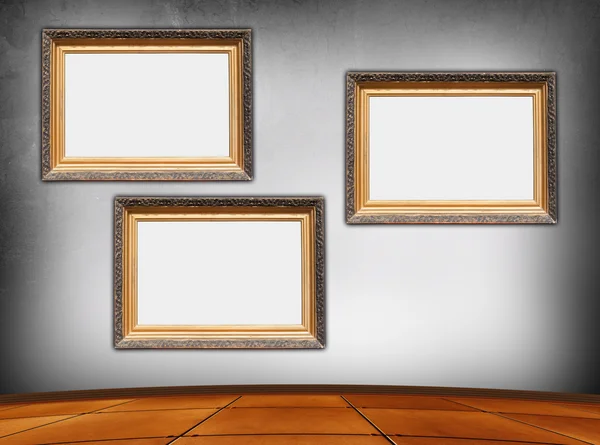 Vintage Frames in Empty Room — Stock Photo, Image