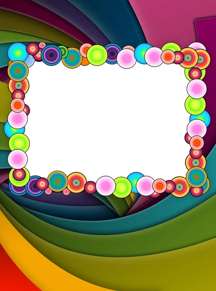 Farbenfroher Rahmen auf hellem Hintergrund — Stockfoto