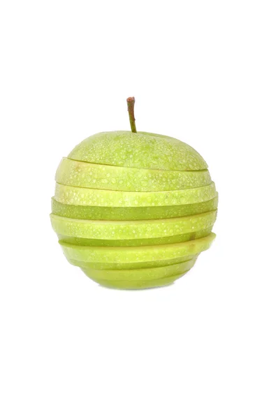 Skivat äpple — Stockfoto