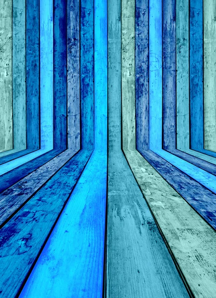 Blue Wooden Room — Stock Photo, Image