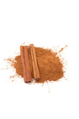 Cinnamon Sticks on White Background clipart