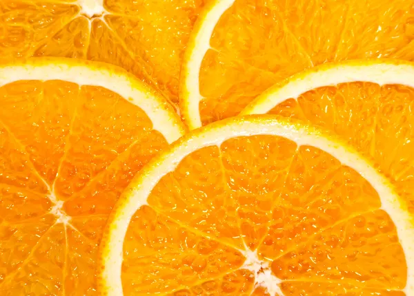 Saftiga apelsinskivor — Stockfoto