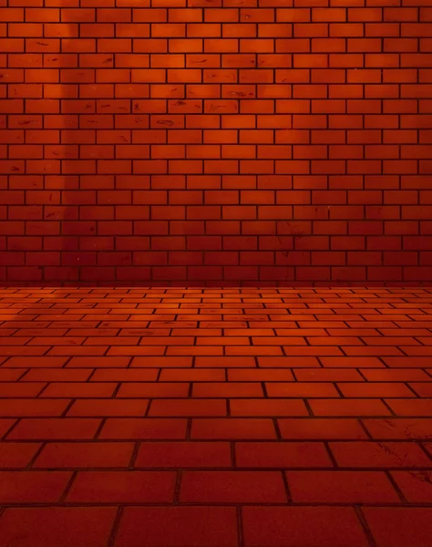 Kırmızı tuğla Oda — Stok fotoğraf