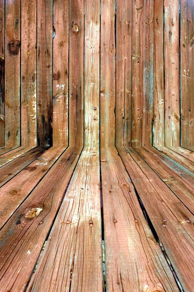 ぼろぼろの木造の部屋 — ストック写真