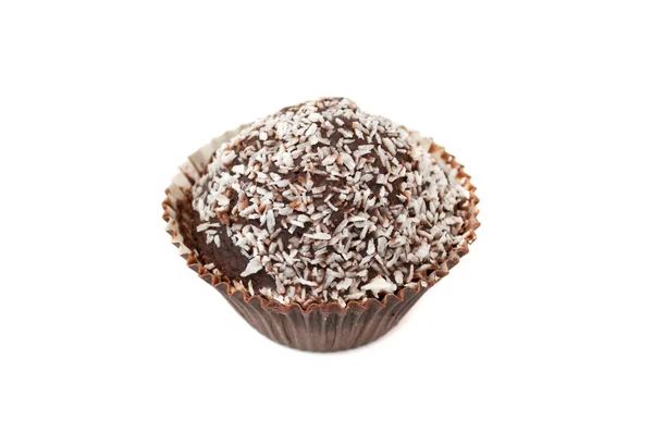 Muffin de chocolate com chips de coco — Fotografia de Stock