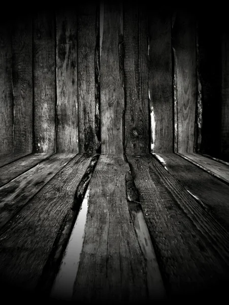 Tmavý dřevěný pokoj — Stock fotografie